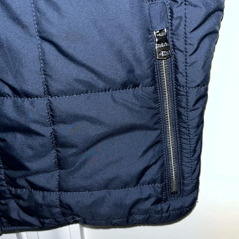 Navy Blue Banana Republic Modular Riding Western Puffer Puffy Quilt Vest Jacket